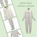Hoppy Days footed jammies