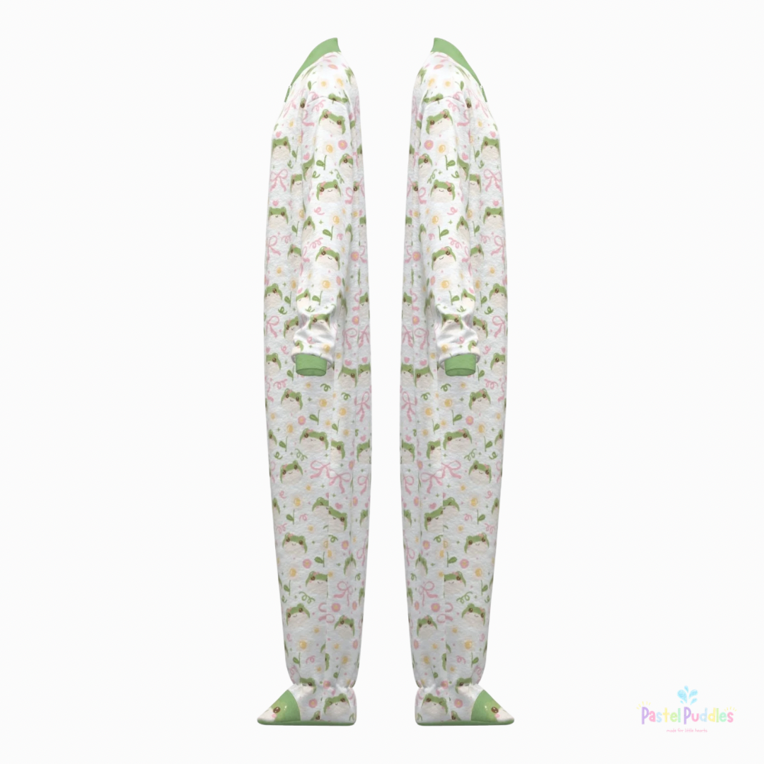 Hoppy Days footed jammies