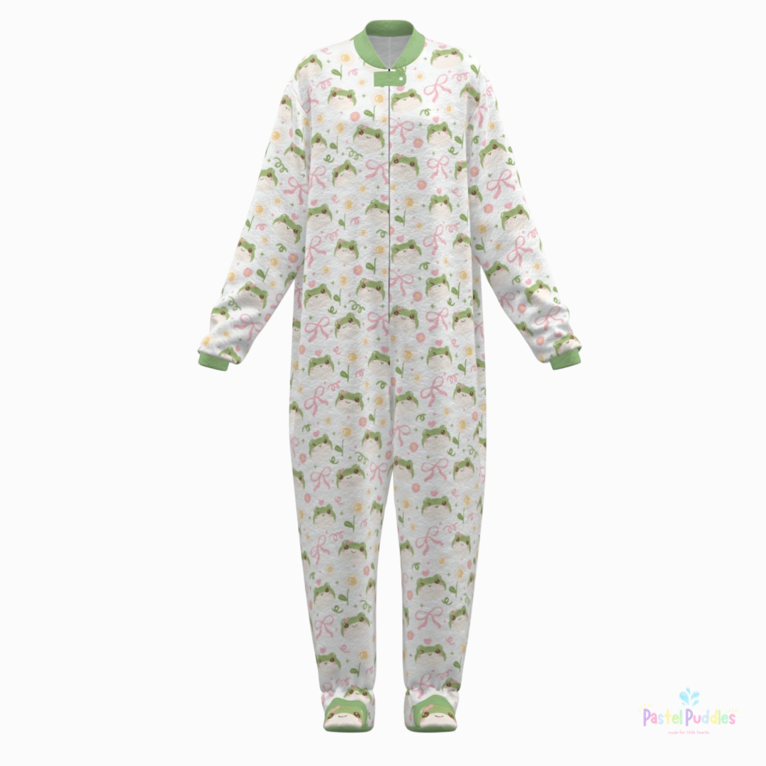 Hoppy Days footed jammies