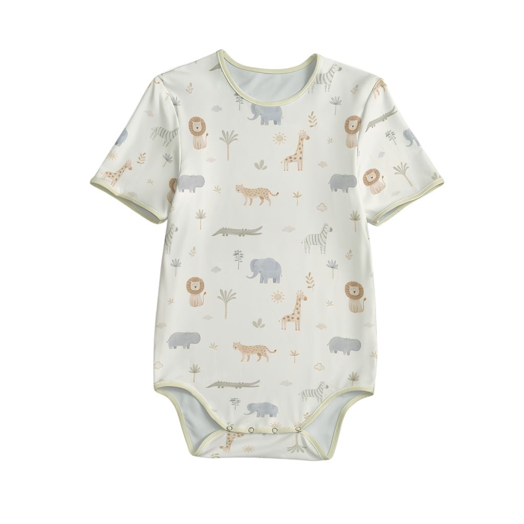 Safari Animals short sleeve onesie