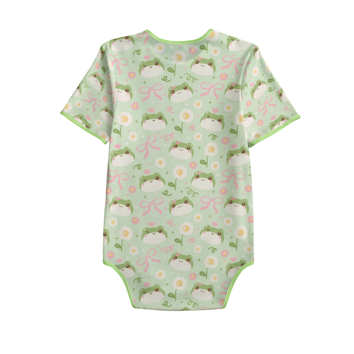 Hoppy Days short sleeve onesie (green)