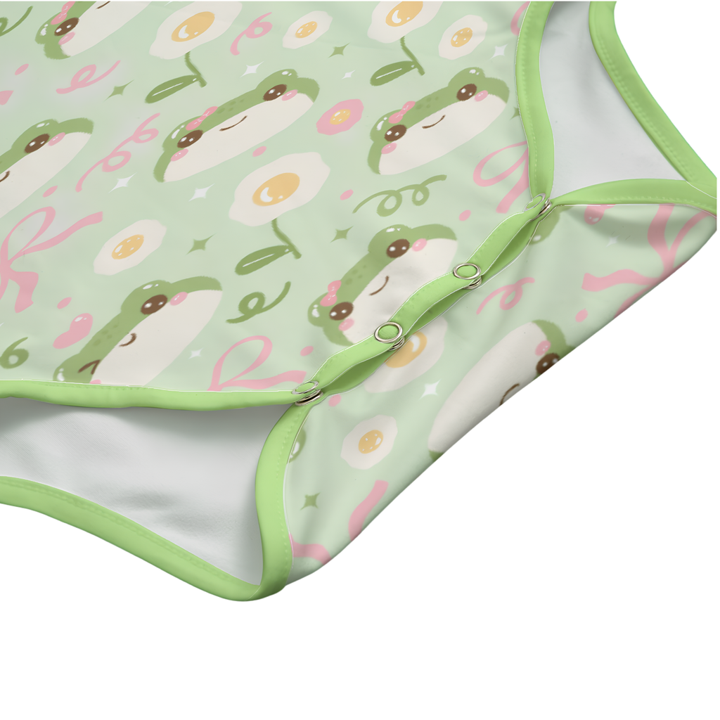 Hoppy Days short sleeve onesie (green)